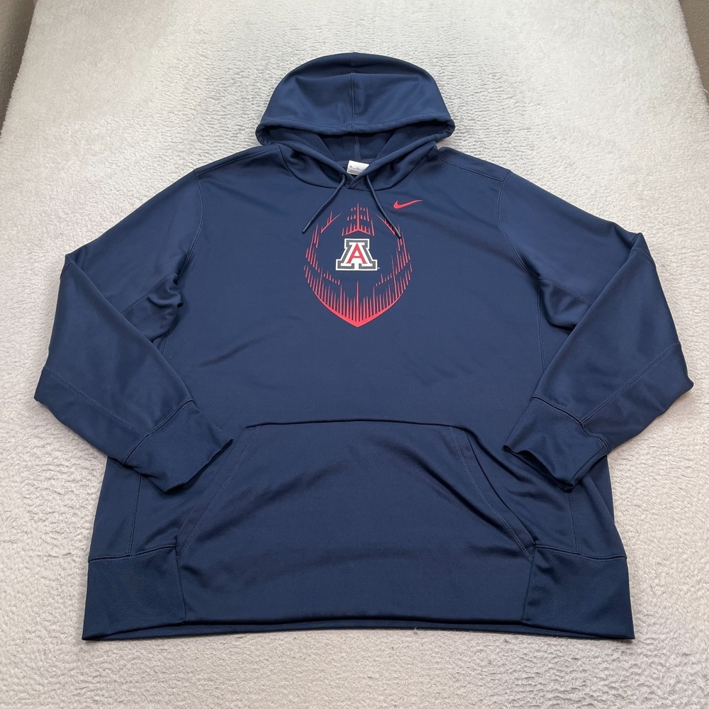 Nike Arizona Wildcats Hoodie Men's Size 2XL Navy Blue Pullover Sweater Logo